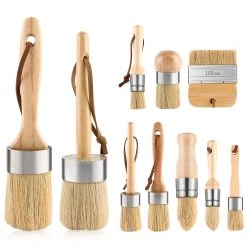 All Paint Products Brushes & Applicators Natural Bristle Wax Brush Set - 10 Pieces