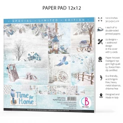 Winter / Christmas Time For Home Limited Edition Paper Pad 12x12 12/Pkg By Ciao Bella