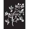 Prima Re-Design Hummingbird Stencil Redesign With Prima Size 9" × 12"