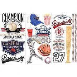 Decor Transfers Baseball Mini Transfer Redesign With Prima Size 6″ X 12″