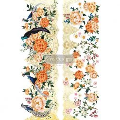 Redesign With Prima Pheasants And Peonies CeCe ReStyled Transfer - Total Sheet Size 24″ X 35″ Decor Transfers