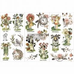 Flower Children Redesign With Prima Total Sheet Size 6″ X 12″ Decor Transfers