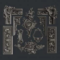 All Paint Products Baroque Elements Silicone Mold By Zuri