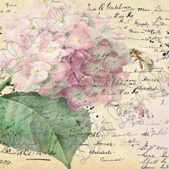 All Paint Products Bee A Hydrangea A4 Rice Paper Digital Deco Design Collection