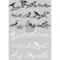 Prima Re-Design Birds & Berries Transfer Redesign With Prima – TOTAL SHEET SIZE 24″ X 34″, CUT INTO 3 SHEETS