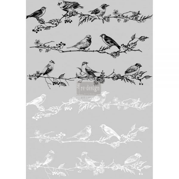 Prima Re-Design Birds & Berries Transfer Redesign With Prima – TOTAL SHEET SIZE 24″ X 34″, CUT INTO 3 SHEETS 3 Prima Re-Design Birds & Berries Transfer Redesign With Prima – TOTAL SHEET SIZE 24″ X 34″, CUT INTO 3 SHEETS