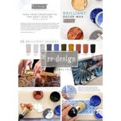 Prima Re-Design Blue Iridescent Decor Wax Paste Redesign With Prima Wholesale