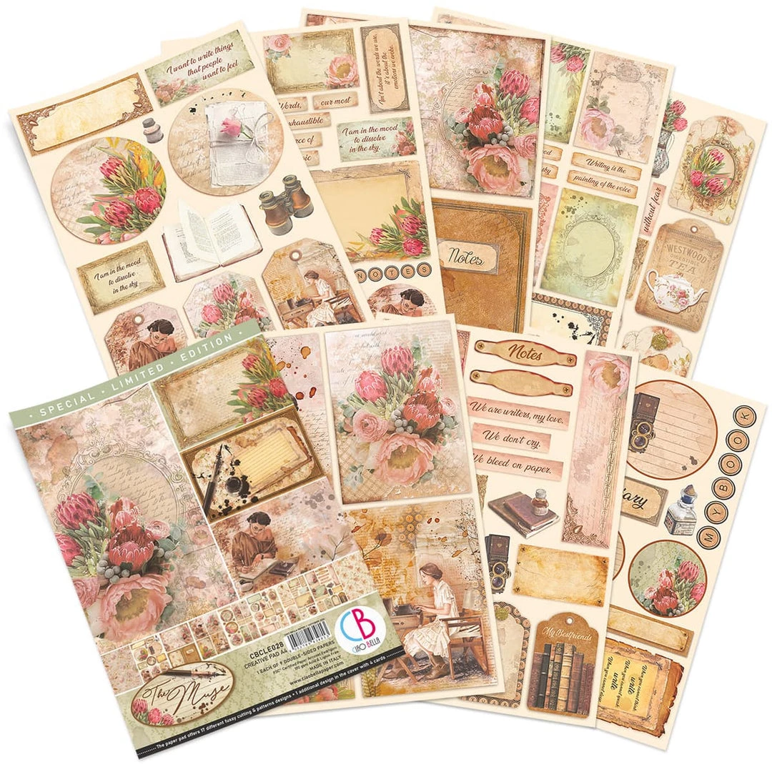 Papercraft & Scrapbooking The Muse Creative Pad A4 9/Pkg By Ciao Bella 4 Papercraft & Scrapbooking The Muse Creative Pad A4 9/Pkg By Ciao Bella