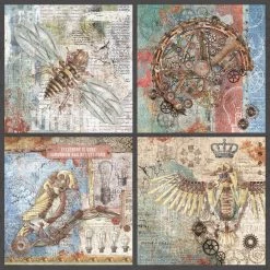 Papercraft & Scrapbooking Engine Of The Future Paper Pad 8x8 12/Pkg By Ciao Bella