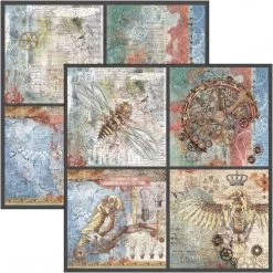 Papercraft & Scrapbooking Engine Of The Future Paper Pad 8x8 12/Pkg By Ciao Bella