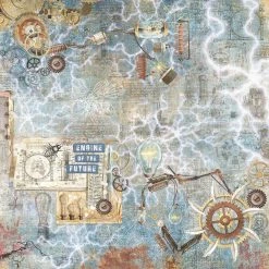 Papercraft & Scrapbooking Engine Of The Future Paper Pad 8x8 12/Pkg By Ciao Bella