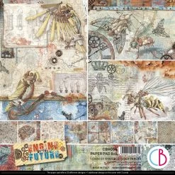 Papercraft & Scrapbooking Engine Of The Future Paper Pad 8x8 12/Pkg By Ciao Bella