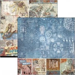 Papercraft & Scrapbooking Engine Of The Future Paper Pad 8x8 12/Pkg By Ciao Bella
