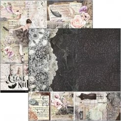 Papercraft & Scrapbooking Le Cygne Noir Paper Pad 8x8 12/Pkg By Ciao Bella