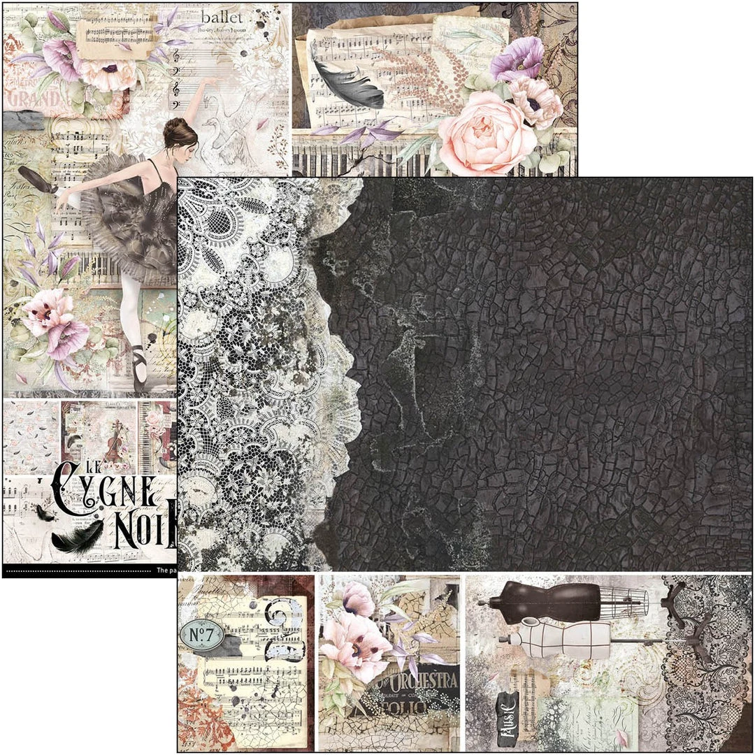 Papercraft & Scrapbooking Le Cygne Noir Paper Pad 8x8 12/Pkg By Ciao Bella 4 Papercraft & Scrapbooking Le Cygne Noir Paper Pad 8x8 12/Pkg By Ciao Bella