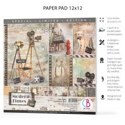 Modern Times Limited Edition Paper Pad 12x12 12/Pkg By Ciao Bella