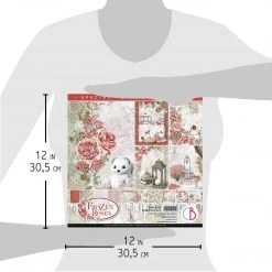 Frozen Roses Limited Edition Paper Pad 12x12 12/Pkg By Ciao Bella