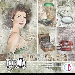 Enigma Paper Pad 12x12 12/Pkg By Ciao Bella Papercraft & Scrapbooking