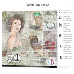 Enigma Paper Pad 12x12 12/Pkg By Ciao Bella Papercraft & Scrapbooking