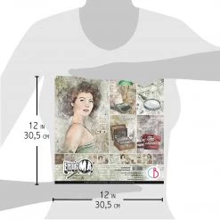 Enigma Paper Pad 12x12 12/Pkg By Ciao Bella Papercraft & Scrapbooking