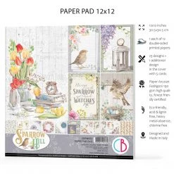 Sparrow Hill Paper Pad 12x12 12/Pkg By Ciao Bella 13 Sparrow Hill Paper Pad 12x12 12/Pkg By Ciao Bella