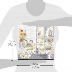 Sparrow Hill Paper Pad 12x12 12/Pkg By Ciao Bella 14 Sparrow Hill Paper Pad 12x12 12/Pkg By Ciao Bella