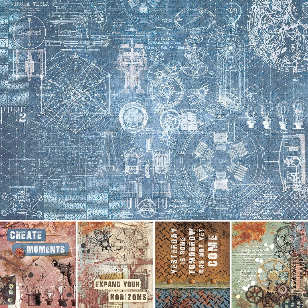 Papercraft & Scrapbooking Engine Of The Future Paper Pad 12x12 12/Pkg By Ciao Bella 5 Papercraft & Scrapbooking Engine Of The Future Paper Pad 12x12 12/Pkg By Ciao Bella