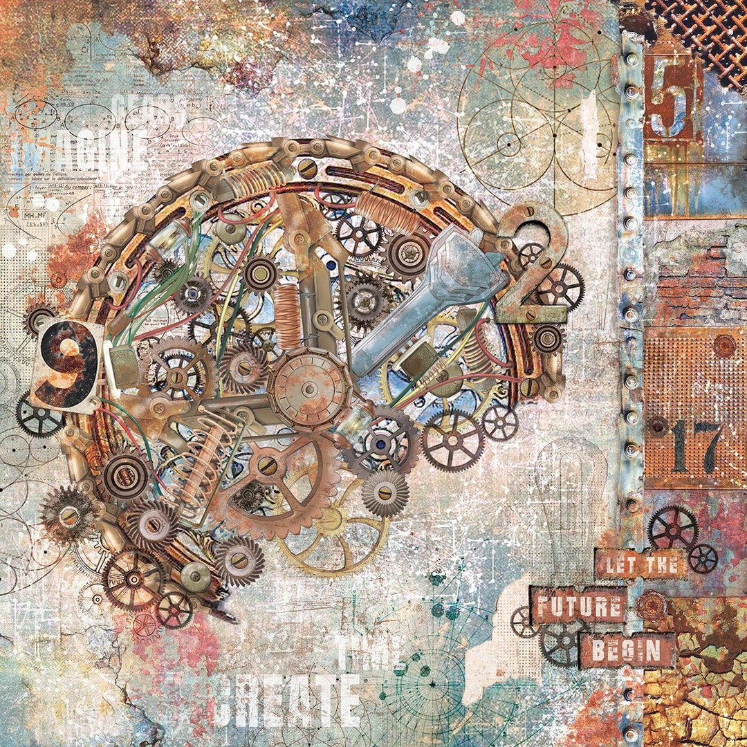 Papercraft & Scrapbooking Engine Of The Future Paper Pad 12x12 12/Pkg By Ciao Bella 10 Papercraft & Scrapbooking Engine Of The Future Paper Pad 12x12 12/Pkg By Ciao Bella