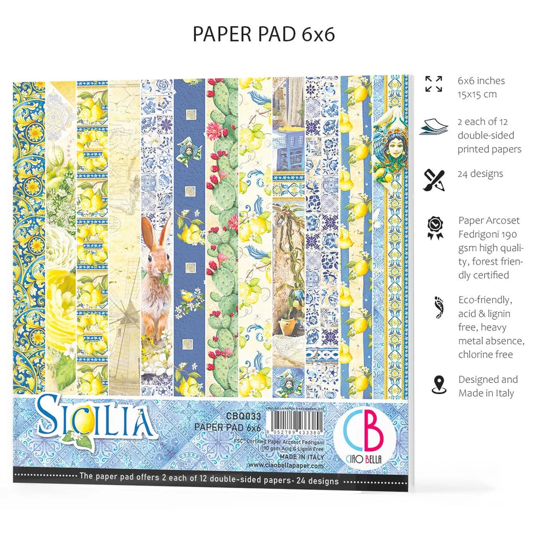 Papercraft & Scrapbooking Sicilia Fussy Cut Pad 6x6 24/Pkg By Ciao Bella 7 Papercraft & Scrapbooking Sicilia Fussy Cut Pad 6x6 24/Pkg By Ciao Bella