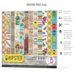 Papercraft & Scrapbooking Hipster Fussy Cut Pad 6x6 24/Pkg By Ciao Bella