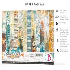 Papercraft & Scrapbooking Blue Note Fussy Cut Pad 6x6 24/Pkg By Ciao Bella
