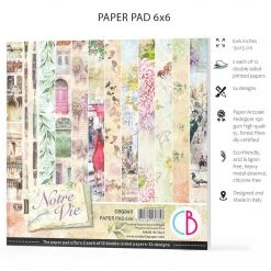 Papercraft & Scrapbooking Notre Vie Fussy Cut Pad 6x6 24/Pkg By Ciao Bella