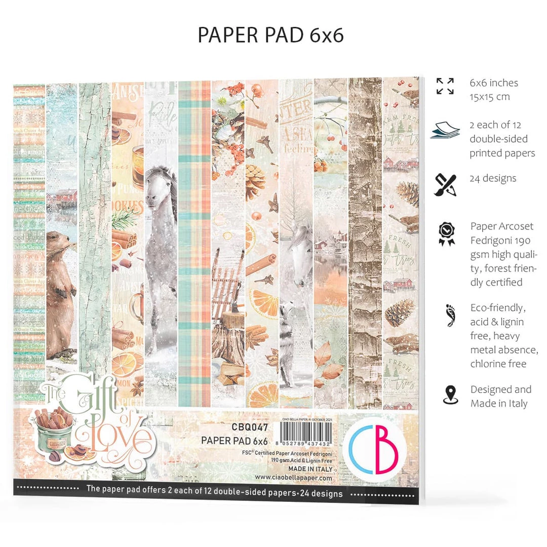 The Gift Of Love Fussy Cut Pad 6x6 24/Pkg By Ciao Bella Fall / Halloween 7 The Gift Of Love Fussy Cut Pad 6x6 24/Pkg By Ciao Bella Fall / Halloween