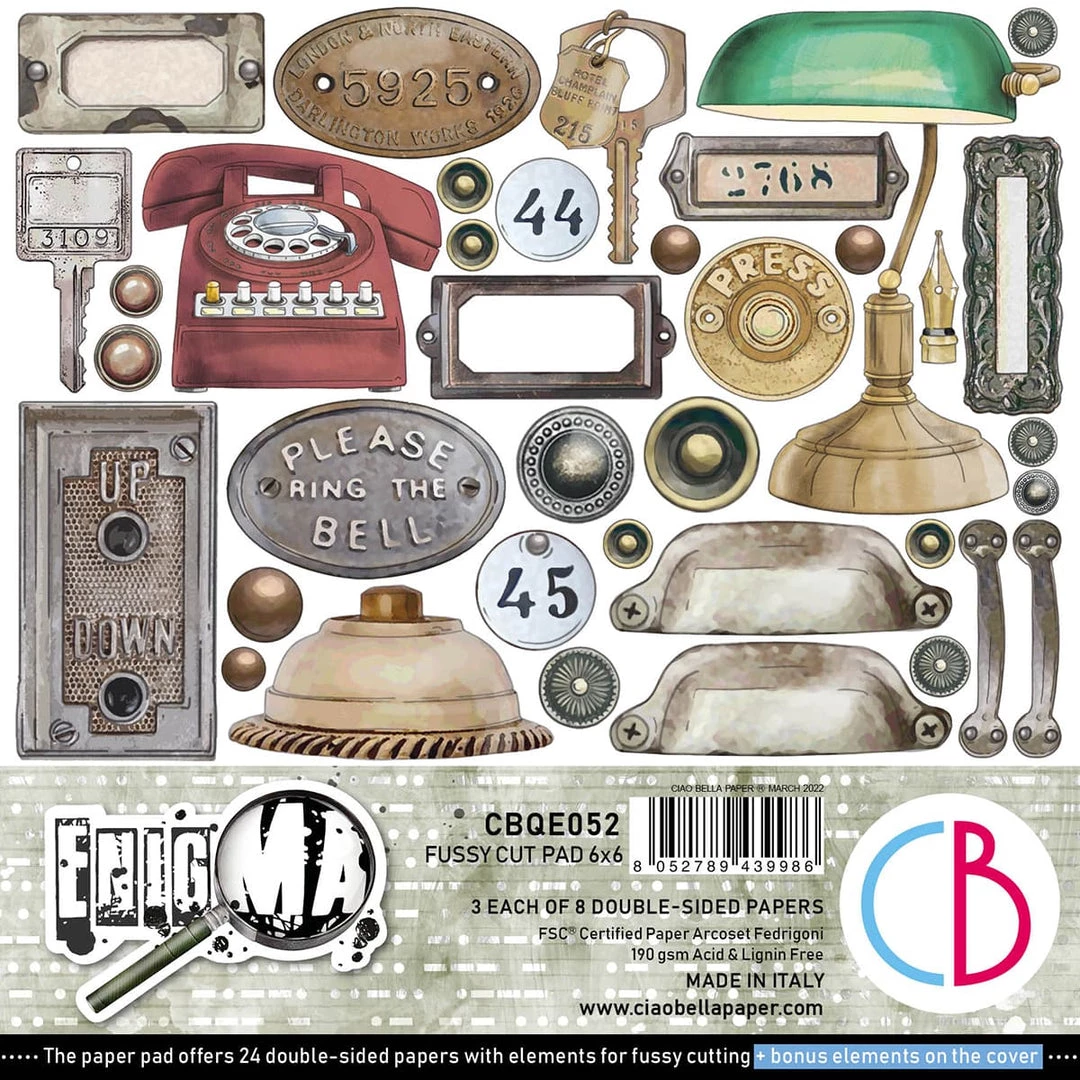 Papercraft & Scrapbooking Enigma Fussy Cut Pad 6x6 24/Pkg By Ciao Bella 3 Papercraft & Scrapbooking Enigma Fussy Cut Pad 6x6 24/Pkg By Ciao Bella