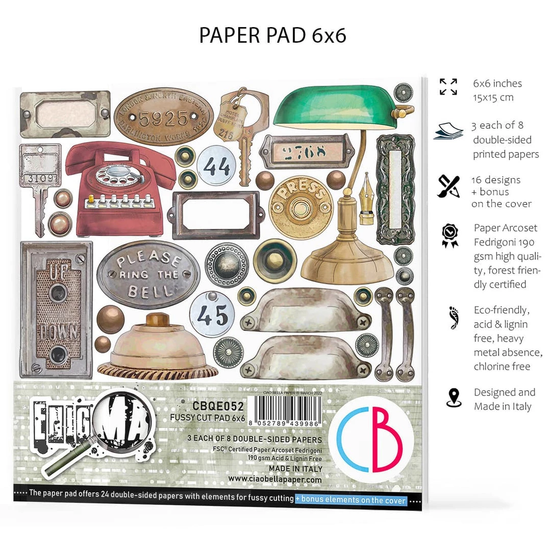 Papercraft & Scrapbooking Enigma Fussy Cut Pad 6x6 24/Pkg By Ciao Bella 7 Papercraft & Scrapbooking Enigma Fussy Cut Pad 6x6 24/Pkg By Ciao Bella