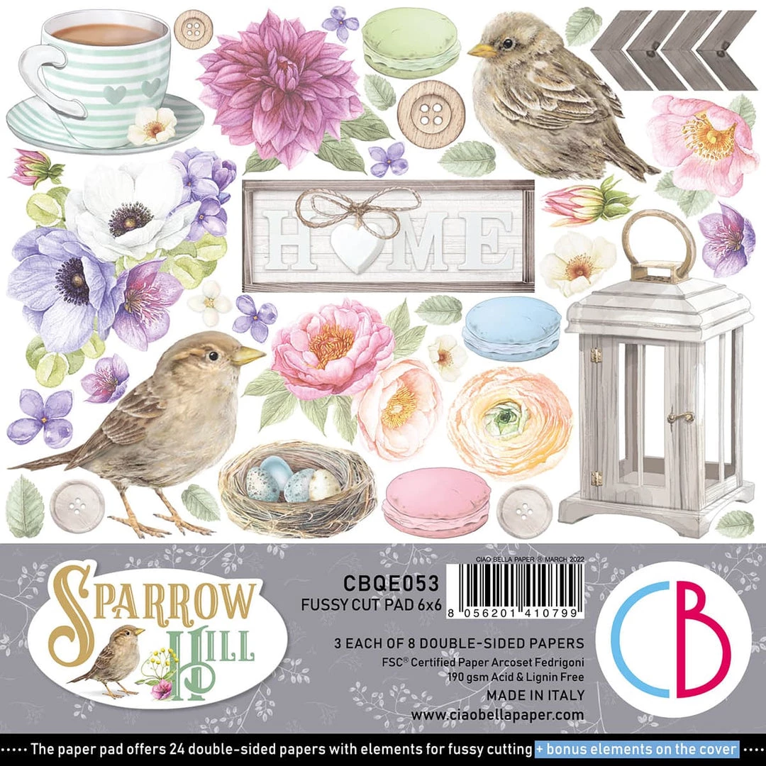 Sparrow Hill Fussy Cut Pad 6x6 24/Pkg By Ciao Bella Papercraft & Scrapbooking 2 Sparrow Hill Fussy Cut Pad 6x6 24/Pkg By Ciao Bella Papercraft & Scrapbooking