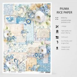 A3 Decoupage Rice Paper IL Giardino Di Lucrezia - A3 Rice Paper Broccato Estense Ciao Bella Collection