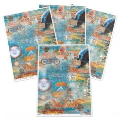 Lucky 13 - A3 Rice Paper Collateral Rust Ciao Bella Collection