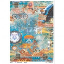 Lucky 13 - A3 Rice Paper Collateral Rust Ciao Bella Collection