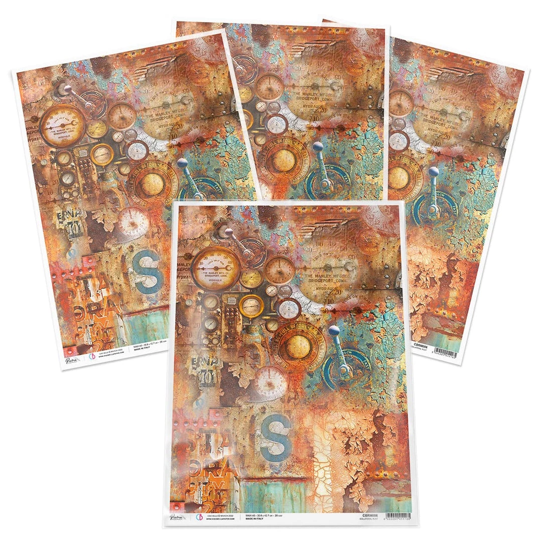 Collateral Rust - A3 Rice Paper Collateral Rust Ciao Bella Collection A3 Decoupage Rice Paper 5 Collateral Rust - A3 Rice Paper Collateral Rust Ciao Bella Collection A3 Decoupage Rice Paper