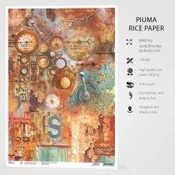 Collateral Rust - A3 Rice Paper Collateral Rust Ciao Bella Collection A3 Decoupage Rice Paper