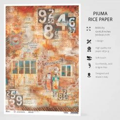 Gas Station - A3 Rice Paper Collateral Rust Ciao Bella Collection A3 Decoupage Rice Paper