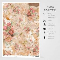 Protea - A3 Rice Paper The Muse Ciao Bella Collection A3 Decoupage Rice Paper