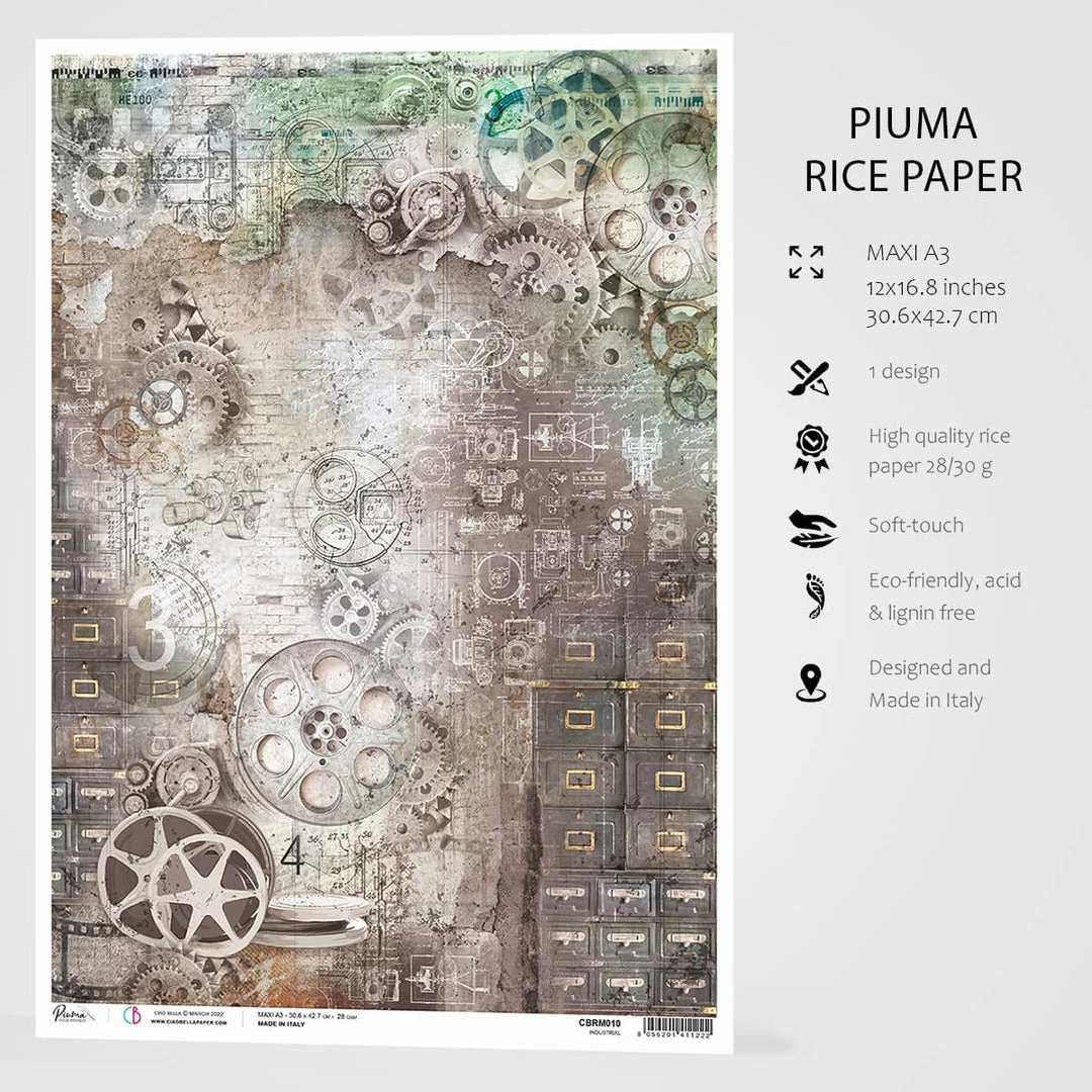 A3 Decoupage Rice Paper Industrial - A3 Rice Paper Ciao Bella Collection 4 A3 Decoupage Rice Paper Industrial - A3 Rice Paper Ciao Bella Collection