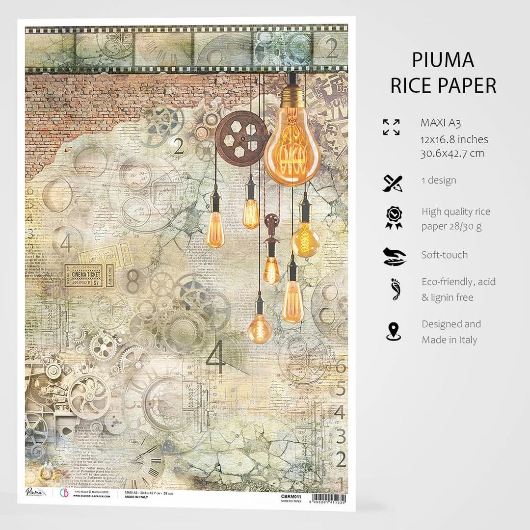 Modern Times - A3 Rice Paper Modern Times Ciao Bella Collection 4 Modern Times - A3 Rice Paper Modern Times Ciao Bella Collection