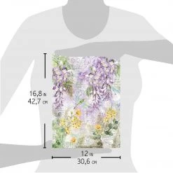 Wisteria - A3 Rice Paper Microcosmos Ciao Bella Collection A3 Decoupage Rice Paper
