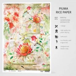 Hummingbird - A3 Rice Paper Microcosmos Ciao Bella Collection A3 Decoupage Rice Paper