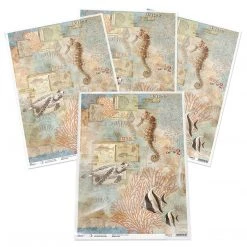 A3 Decoupage Rice Paper Oceanic - A3 Rice Paper Sign Of The Times Ciao Bella Collection