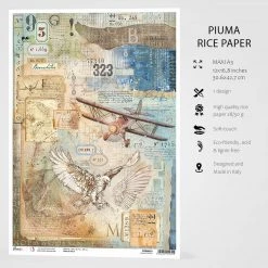 Study Of Flight - A3 Rice Paper Sign Of The Times Ciao Bella Collection A3 Decoupage Rice Paper