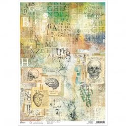 Sign Of The Times - A3 Rice Paper Ciao Bella Collection A3 Decoupage Rice Paper